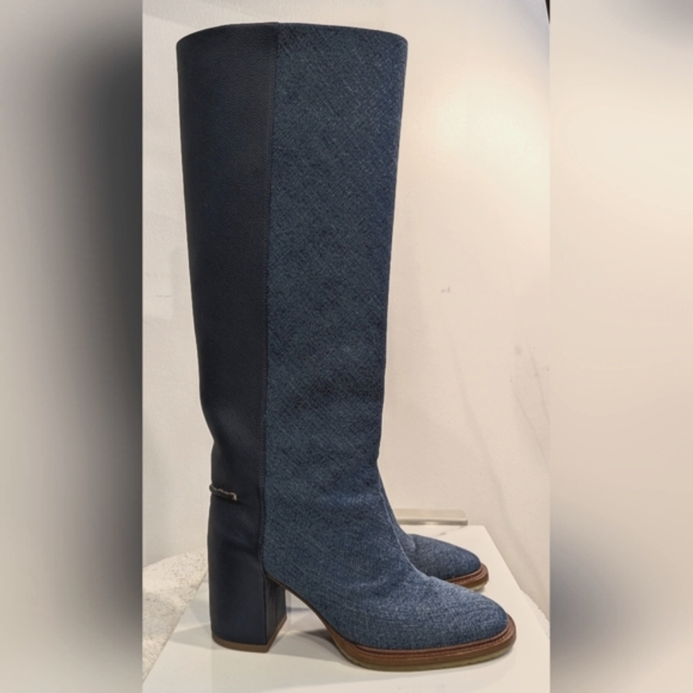 See By Chloe Denim Blue Knee-High Boots